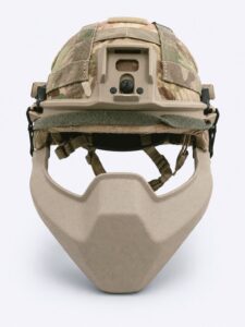 UK Forces MTP Virtus Revision Batlskin Cobra Helmet with NVG Counterweight & Chin Guard – Medium